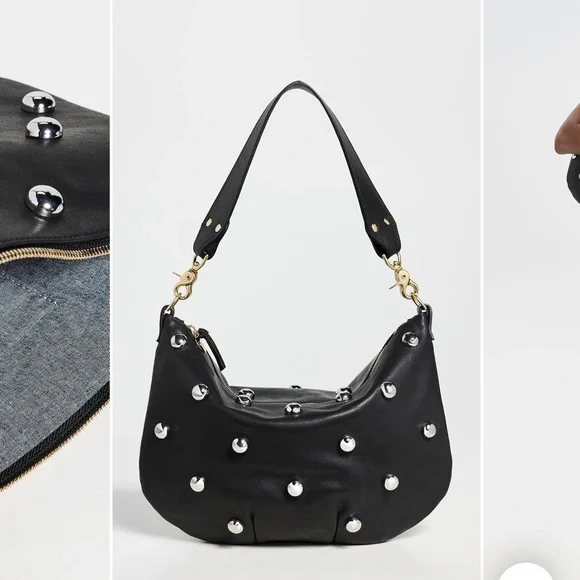 Clare V. Black Studded Shoulder Bag - Picture 4 of 9
